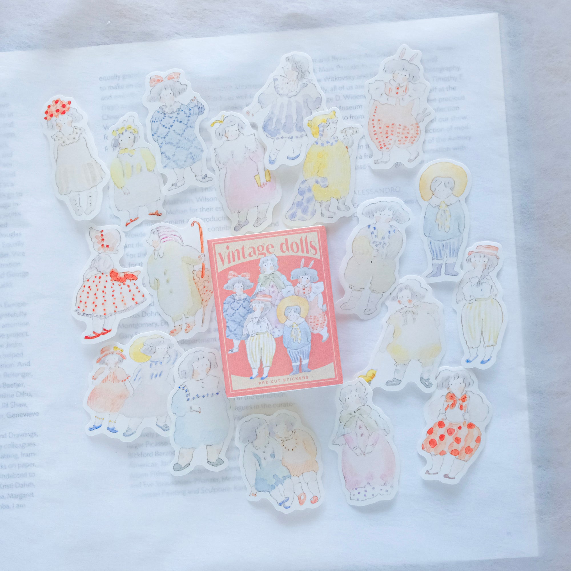 dodolulu Matchbox Sticker Set - Vintage Dolls