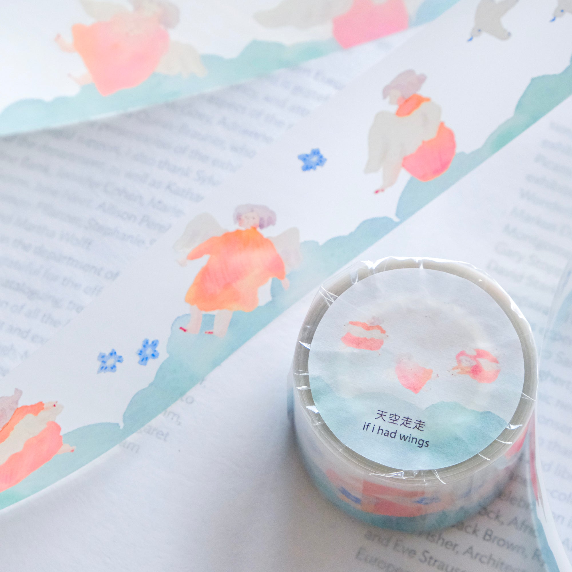 dodolulu Matte PET Tape - If I Had Wings (3cm)