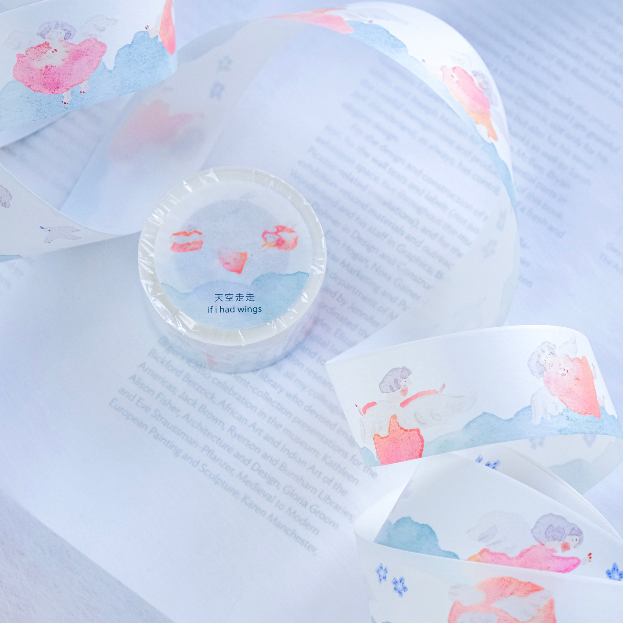 dodolulu Washi Tape - If I Had Wings (3cm)