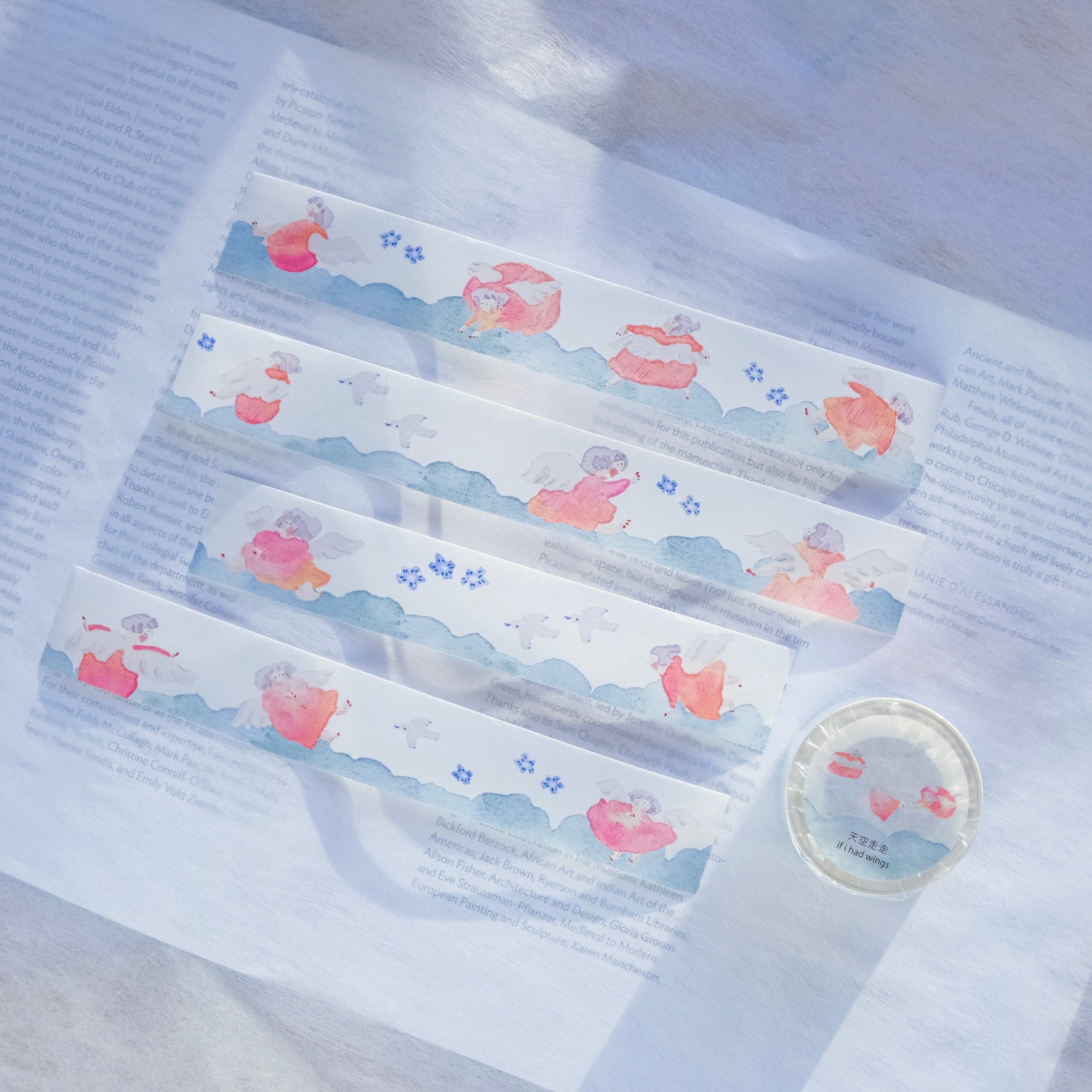 dodolulu Washi Tape - If I Had Wings (3cm)