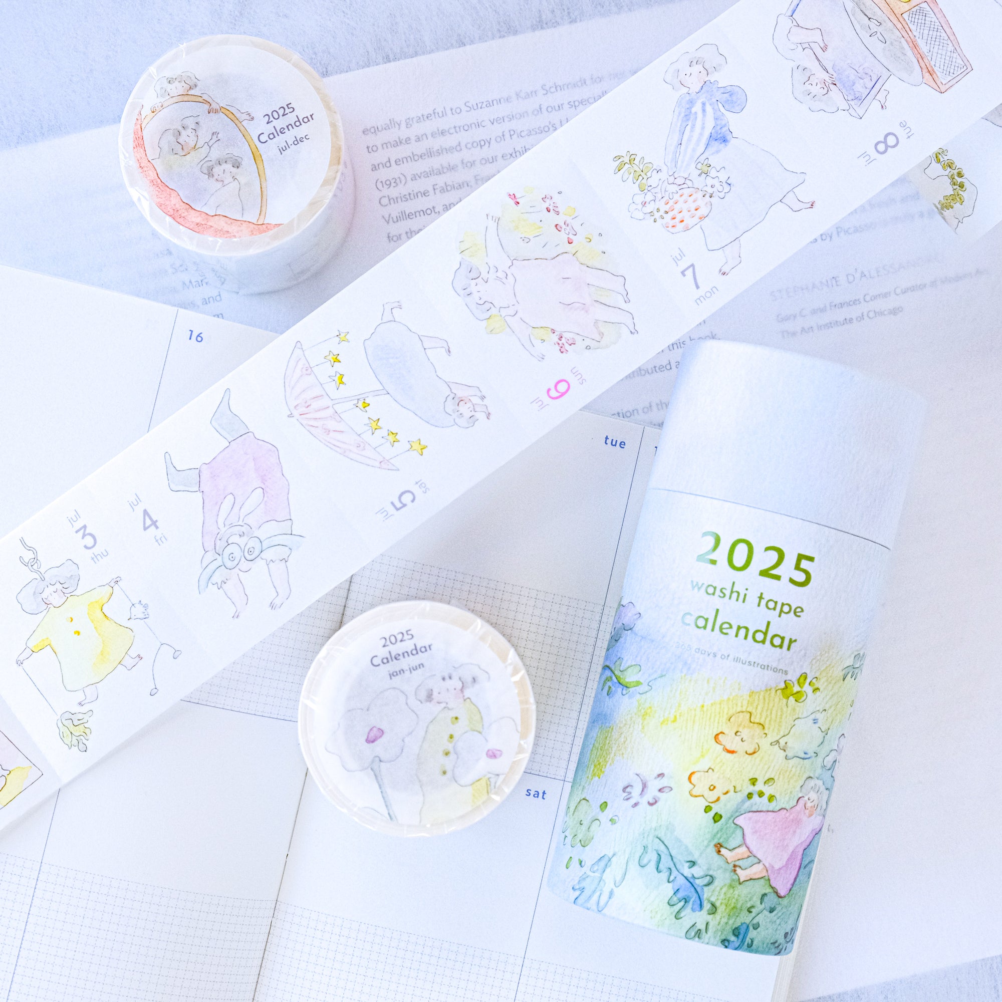 dodolulu 2025 365 Day-To-Day Washi Tape Set