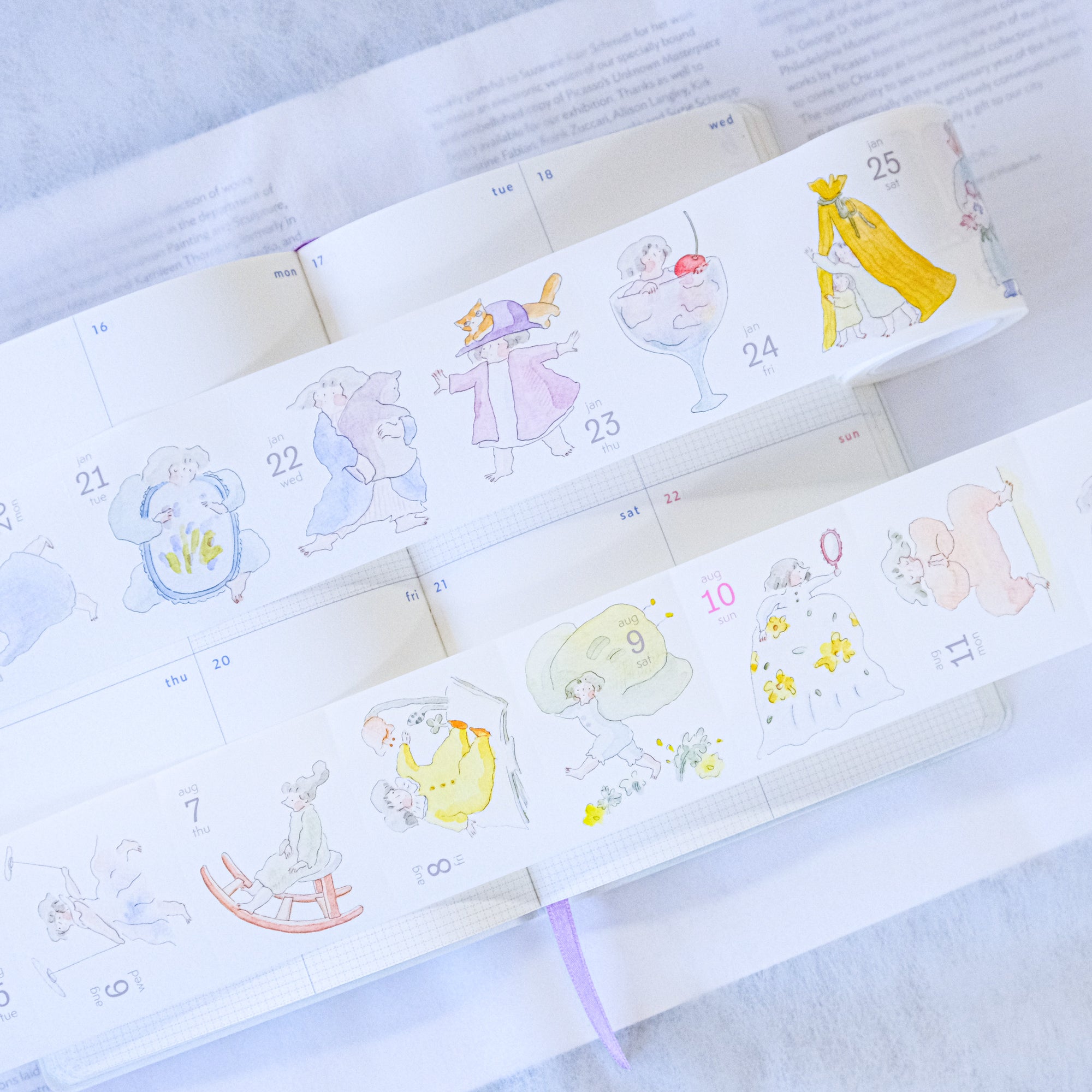 dodolulu 2025 365 Day-To-Day Washi Tape Set